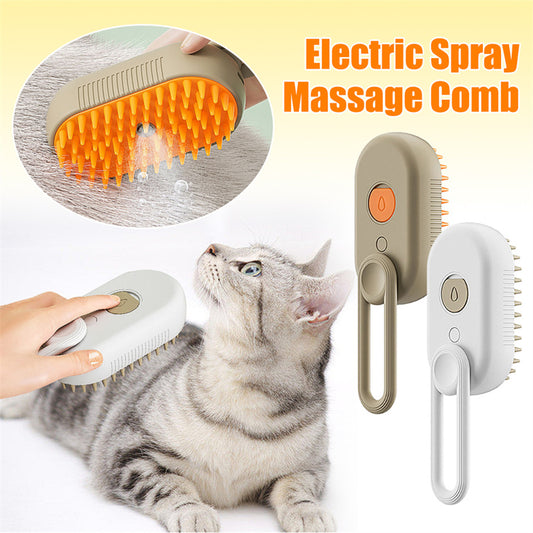 Electric Spray Massage 3-in-1 Pet Grooming Brush Steam Brush high-quality Dog / Cat Brush