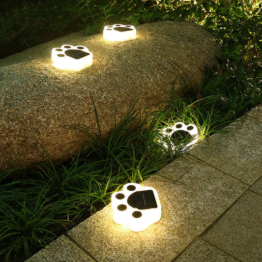 Paw Plug-in Solar LED Lawn Light for Outdoor Landscape Courtyard