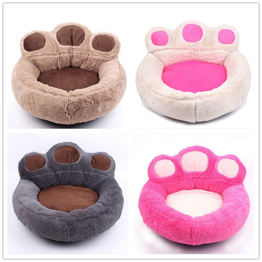 Cute Pet Bed Paw Shape Washable Dog Bed Cat Bed