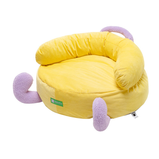Cute Super Soft Comfortable Pet Bed Sofa Couch for Cats & Small Dogs Detachable Washable